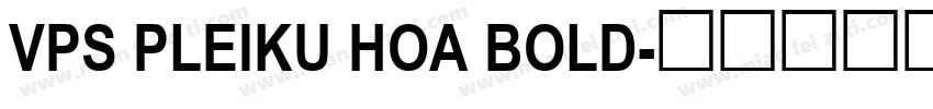 VPS Pleiku Hoa Bold字体转换